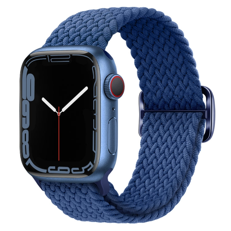 Buckle Nylon Braided Watch Band for Apple Watch Ultra 49mm&Watch Ultra 2 49mm / Series 9&8&7 45mm / SE 3&SE 2&6&SE&5&4 44mm / 3&2&1 42mm(Sea Blue) - Watch Bands by buy2fix | Online Shopping UK | buy2fix