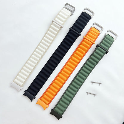 For Samsung Galaxy Watch5 / Watch5 Pro / Watch4 / Watch4 Classic Universal Nylon Loop Watch Band (Dark Gray) - Watch Bands by buy2fix | Online Shopping UK | buy2fix