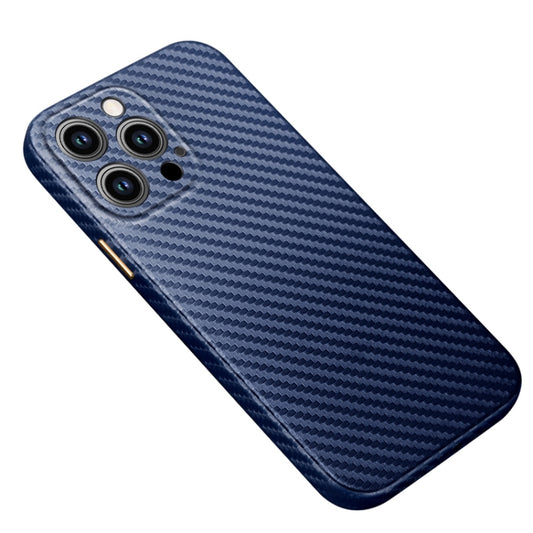 For iPhone 14 Pro Max R-JUST Carbon Fiber Texture Kevlar Phone Case(Blue) - iPhone 14 Pro Max Cases by R-JUST | Online Shopping UK | buy2fix