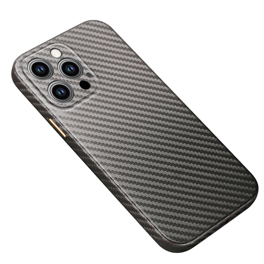 For iPhone 14 Pro Max R-JUST Carbon Fiber Texture Kevlar Phone Case(Grey) - iPhone 14 Pro Max Cases by R-JUST | Online Shopping UK | buy2fix