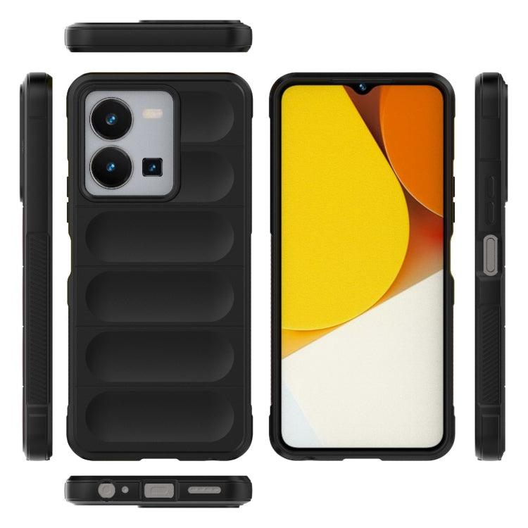 For vivo Y35 4G Global Magic Shield TPU + Flannel Phone Case(White) - vivo Cases by buy2fix | Online Shopping UK | buy2fix