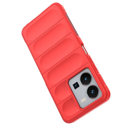 For vivo Y35 4G Global Magic Shield TPU + Flannel Phone Case(Dark Blue) - vivo Cases by buy2fix | Online Shopping UK | buy2fix