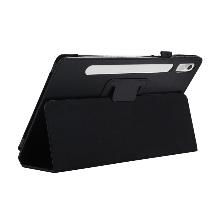 For Lenovo Tab P11 Pro Gen 2 Litchi Texture Leather Tablet Case with Holder(Black) - Lenovo by buy2fix | Online Shopping UK | buy2fix