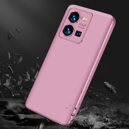 For vivo Y35 2022 GKK Three Stage Splicing Full Coverage PC Phone Case(Rose Gold) - vivo Cases by GKK | Online Shopping UK | buy2fix