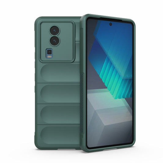 For vivo iQOO Neo7 Magic Shield TPU + Flannel Phone Case(Dark Green) - vivo Cases by buy2fix | Online Shopping UK | buy2fix