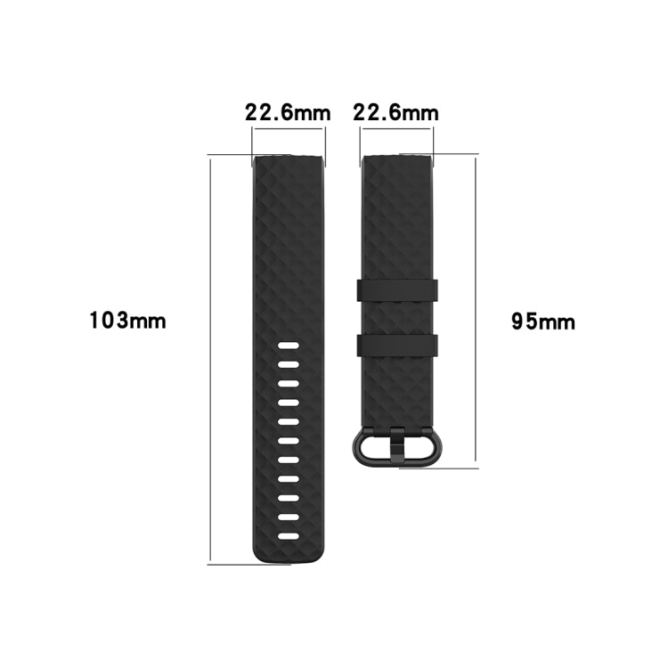 Color Buckle TPU Wrist Strap Watch Band for Fitbit Charge 4 / Charge 3 / Charge 3 SE, Size: S(White) - Watch Bands by buy2fix | Online Shopping UK | buy2fix