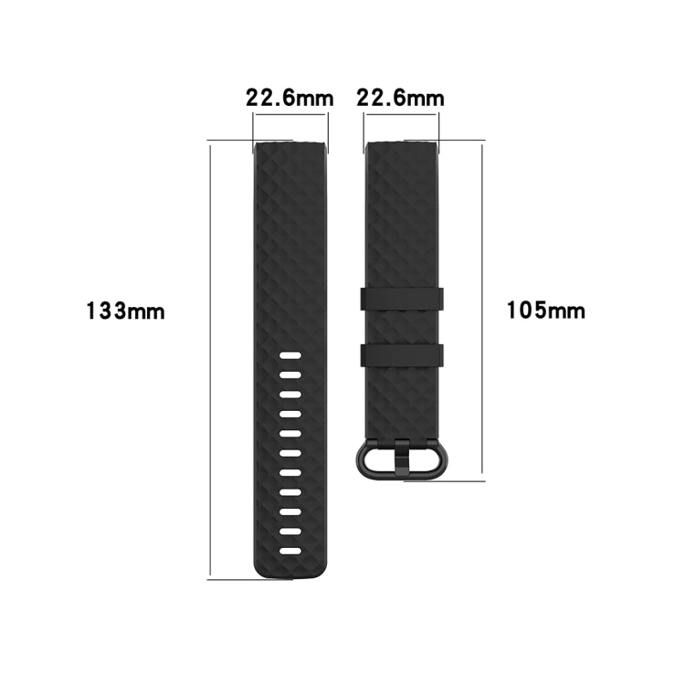 Color Buckle TPU Wrist Strap Watch Band for Fitbit Charge 4 / Charge 3 / Charge 3 SE, Size: L(Silver) - Watch Bands by buy2fix | Online Shopping UK | buy2fix