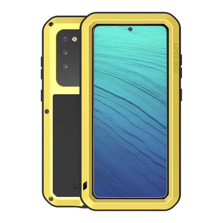 For Galaxy S20 LOVE MEI Metal Shockproof Waterproof Dustproof Protective Case(Yellow) - Galaxy Phone Cases by LOVE MEI | Online Shopping UK | buy2fix