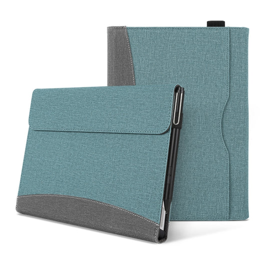 For Microsoft Surface Pro 8 Cloth Texture Stitching Leather Tablet Case(Grey Blue) - Others by buy2fix | Online Shopping UK | buy2fix