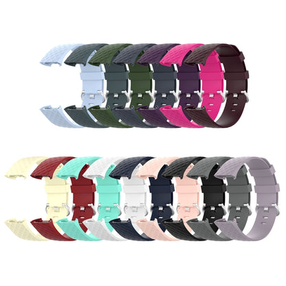 18mm Silver Color Buckle TPU Wrist Strap Watch Band for Fitbit Charge 4 / Charge 3 / Charge 3 SE, Size: L(White) - Watch Bands by buy2fix | Online Shopping UK | buy2fix