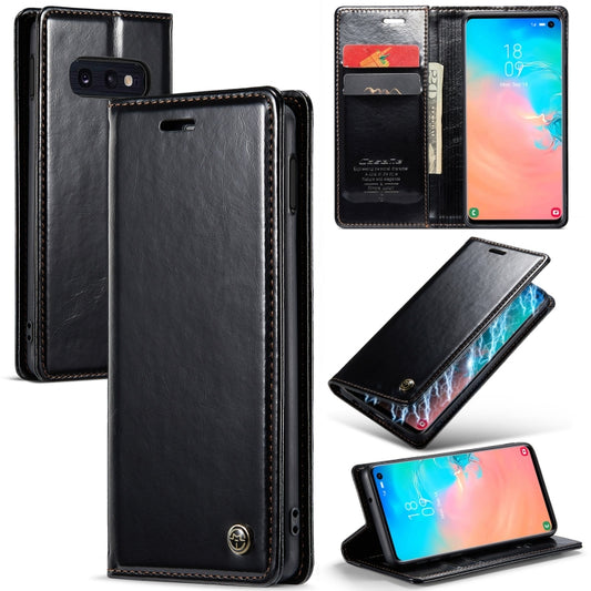 For Samsung Galaxy S10e CaseMe 003 Crazy Horse Texture Leather Phone Case(Black) - Galaxy Phone Cases by CaseMe | Online Shopping UK | buy2fix