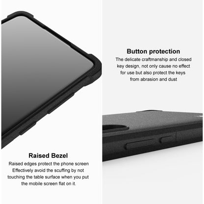 For Samsung Galaxy A04 4G imak Shockproof Airbag TPU Phone Case(Matte Black) - Galaxy Phone Cases by imak | Online Shopping UK | buy2fix