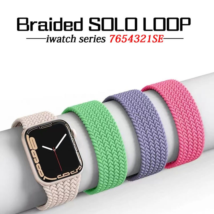 Nylon Single-turn Braided Watch Band For Apple Watch Ultra 49mm&Watch Ultra 2 49mm / Series 9&8&7 45mm / SE 3&SE 2&6&SE&5&4 44mm / 3&2&1 42mm, Length:145mm(Bright Orange) - Watch Bands by buy2fix | Online Shopping UK | buy2fix