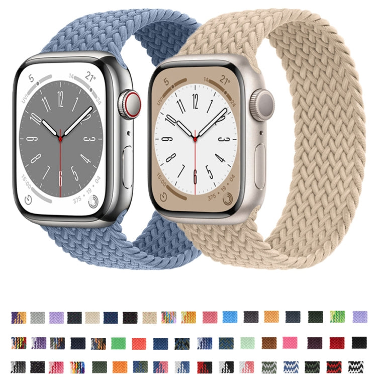 Nylon Single-turn Braided Watch Band For Apple Watch Ultra 49mm&Watch Ultra 2 49mm / Series 9&8&7 45mm / SE 3&SE 2&6&SE&5&4 44mm / 3&2&1 42mm, Length:155mm(Blueberry) - Watch Bands by HAWEEL | Online Shopping UK | buy2fix