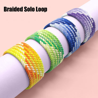 Nylon Single-turn Braided Watch Band For Apple Watch Ultra 49mm&Watch Ultra 2 49mm / Series 9&8&7 45mm / SE 3&SE 2&6&SE&5&4 44mm / 3&2&1 42mm, Length:155mm(Starlight Colorful) - Watch Bands by HAWEEL | Online Shopping UK | buy2fix