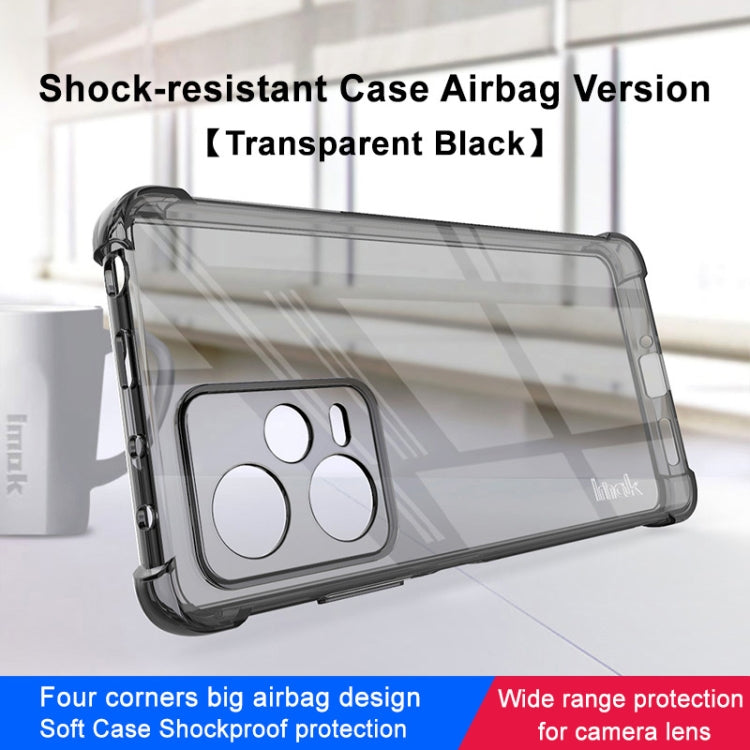 For Xiaomi Redmi Note 12 Pro 5G China/Indian imak Shockproof Airbag TPU Phone Case(Transparent Black) - Xiaomi Cases by imak | Online Shopping UK | buy2fix