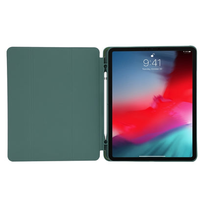 Skin Feel Pen Holder Tri-fold Tablet Leather Case For iPad Air 13 2024 / iPad Pro 12.9 2022 / 2021 / 2020 / 2018(Dark Blue) - iPad Pro 12.9 (2022/2021) Cases by buy2fix | Online Shopping UK | buy2fix