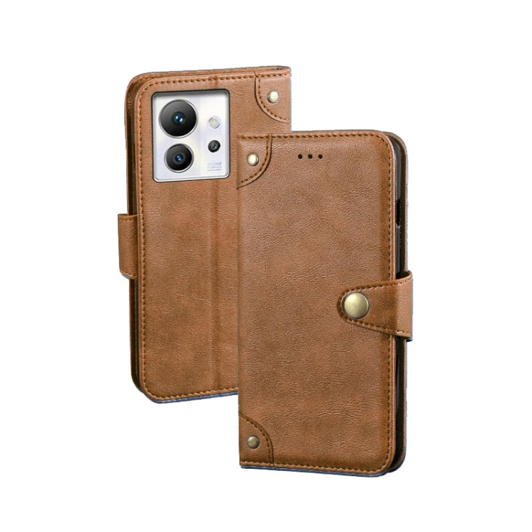 For Infinix Zero Ultra 5G idewei Retro Texture Leather Phone Case(Khaki) - Infinix Cases by idewei | Online Shopping UK | buy2fix