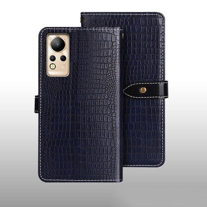 For Infinix Note 12 idewei Crocodile Texture Leather Phone Case(Dark Blue) - Infinix Cases by idewei | Online Shopping UK | buy2fix