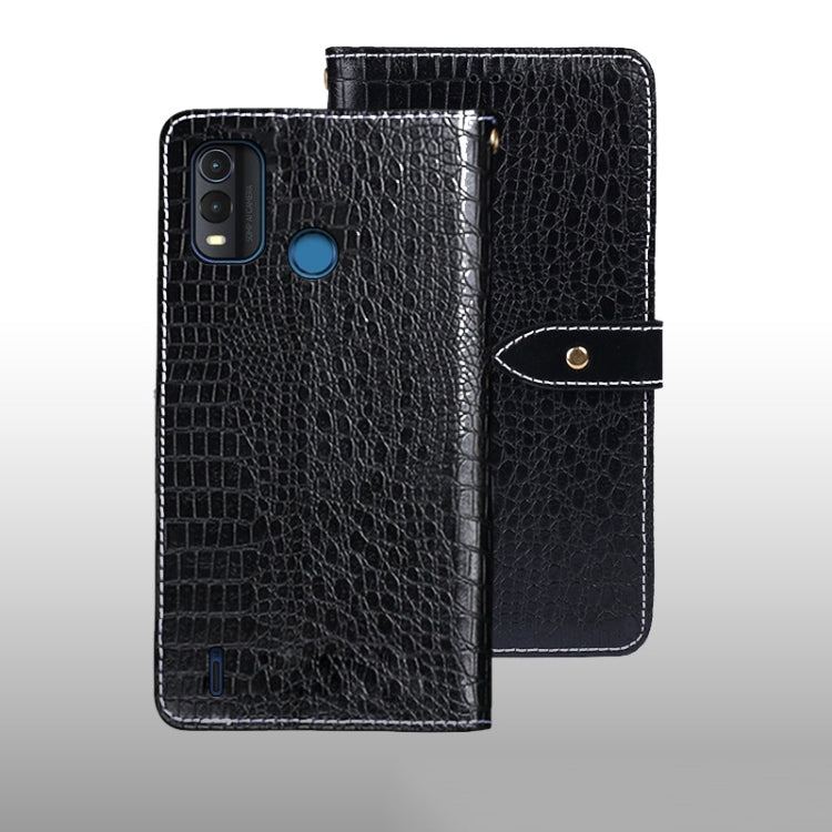 For Nokia G11 Plus idewei Crocodile Texture Leather Phone Case(Black) - Nokia Cases by idewei | Online Shopping UK | buy2fix