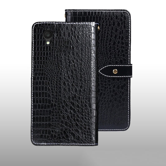 For Alcatel 1 Ultra idewei Crocodile Texture Leather Phone Case(Black) - Alcatel Cases by idewei | Online Shopping UK | buy2fix