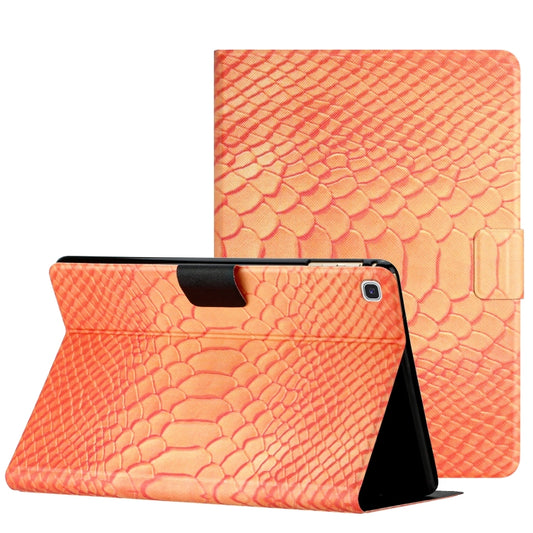 For Samsung Galaxy Tab A7 10.4 2020 Solid Color Crocodile Texture Leather Smart Tablet Case(Orange) - Other Galaxy Tab PC by buy2fix | Online Shopping UK | buy2fix