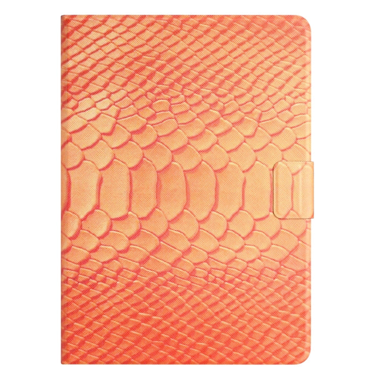 For Samsung Galaxy Tab S6 Lite Solid Color Crocodile Texture Leather Smart Tablet Case(Orange) - Tab S6 Lite P610 / P615 by buy2fix | Online Shopping UK | buy2fix