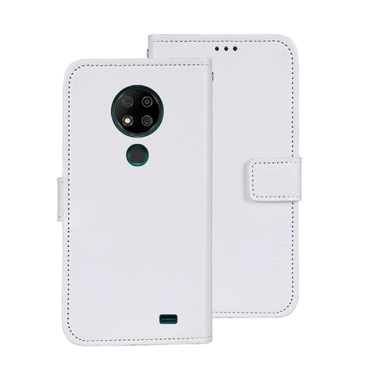 For Oukitel C19 Pro idewei Crazy Horse Texture Leather Phone Case(White) - More Brand by idewei | Online Shopping UK | buy2fix