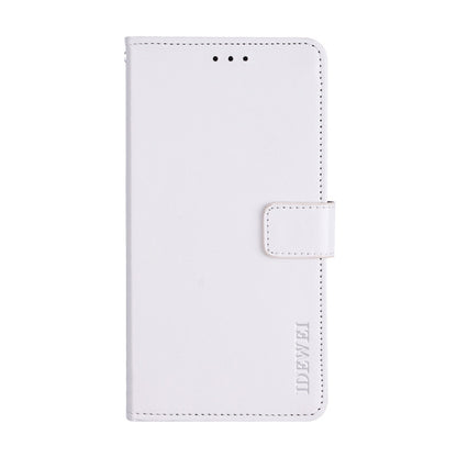 For Oukitel C19 Pro idewei Crazy Horse Texture Leather Phone Case(White) - More Brand by idewei | Online Shopping UK | buy2fix