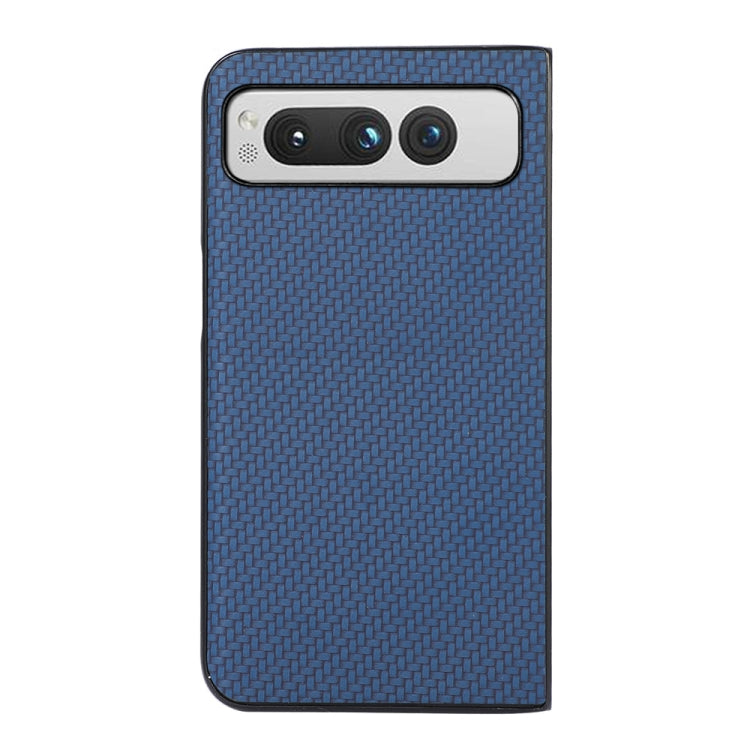 For Google Pixel Fold Carbon Fiber Texture Shockproof Phone Case(Blue) - Google Cases by buy2fix | Online Shopping UK | buy2fix