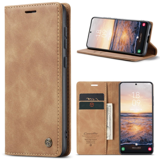 For Samsung Galaxy S23+ 5G CaseMe 013 Multifunctional Horizontal Flip Leather Phone Case(Brown) - Galaxy S23+ 5G Cases by CaseMe | Online Shopping UK | buy2fix