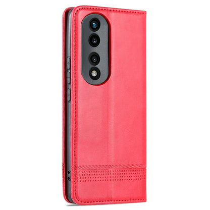 For Honor 80 Pro AZNS Magnetic Calf Texture Leather Phone Case(Red) - Honor Cases by AZNS | Online Shopping UK | buy2fix