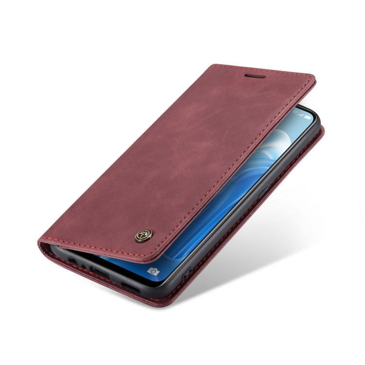 For OPPO Reno7 4G Indonesia/F21 Pro 4G/Reno8 4G CaseMe 013 Multifunctional Horizontal Flip Leather Phone Case(Wine Red) - OPPO Cases by CaseMe | Online Shopping UK | buy2fix