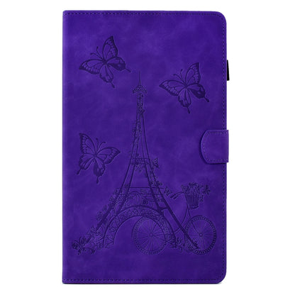 For Samsung Galaxy Tab A7 10.4 2020 T500 Tower Embossed Leather Smart Tablet Case(Purple) - Other Galaxy Tab PC by buy2fix | Online Shopping UK | buy2fix