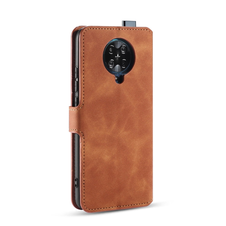 For Xiaomi Redmi K30 Pro DG.MING Retro Oil Side Horizontal Flip Case with Holder & Card Slots & Wallet(Brown) - Xiaomi Cases by DG.MING | Online Shopping UK | buy2fix