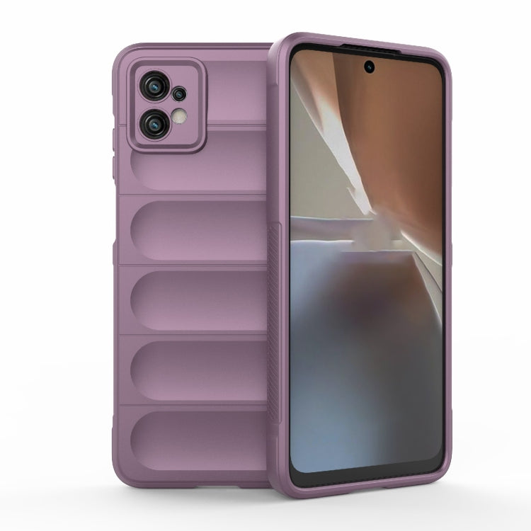 For Motorola Moto G32 Magic Shield TPU + Flannel Phone Case(Purple) - Motorola Cases by buy2fix | Online Shopping UK | buy2fix