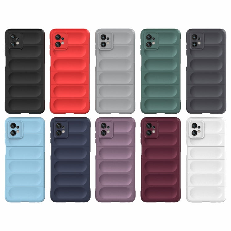 For Motorola Moto G32 Magic Shield TPU + Flannel Phone Case(Grey) - Motorola Cases by buy2fix | Online Shopping UK | buy2fix