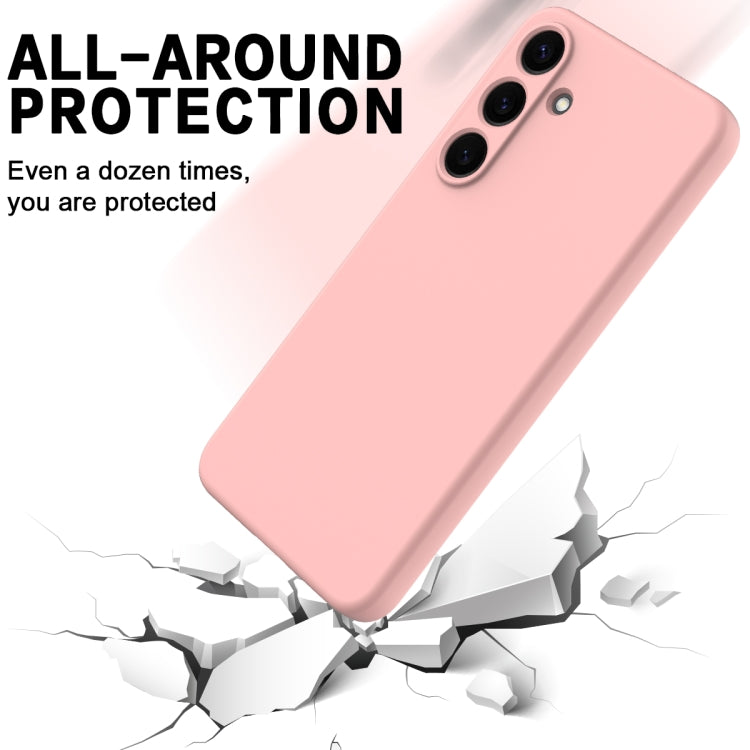 For Samsung Galaxy S25 5G Color Liquid Silicone Phone Case(Pink) - Galaxy S25 5G Cases by buy2fix | Online Shopping UK | buy2fix