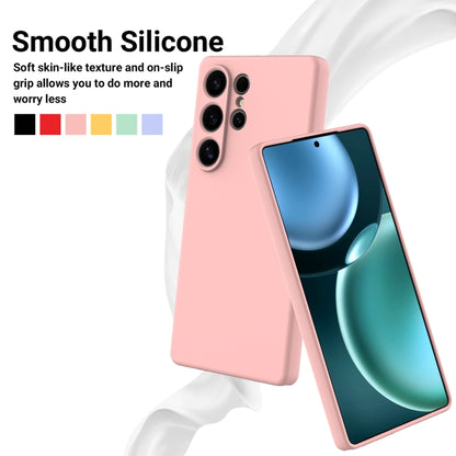 For Samsung Galaxy S25 Ultra Color Liquid Silicone Phone Case(Pink) - Galaxy S25 Ultra 5G Cases by buy2fix | Online Shopping UK | buy2fix