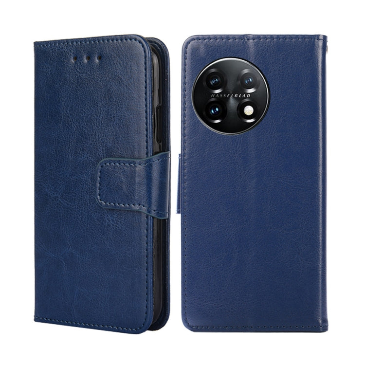 For OnePlus 11 Crystal Texture Leather Phone Case(Royal Blue) - OnePlus Cases by buy2fix | Online Shopping UK | buy2fix