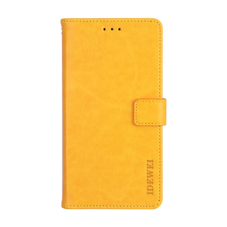 For Doogee X70 idewei  Crazy Horse Texture Horizontal Flip Leather Case with Holder & Card Slots & Wallet(Yellow) - More Brand by idewei | Online Shopping UK | buy2fix