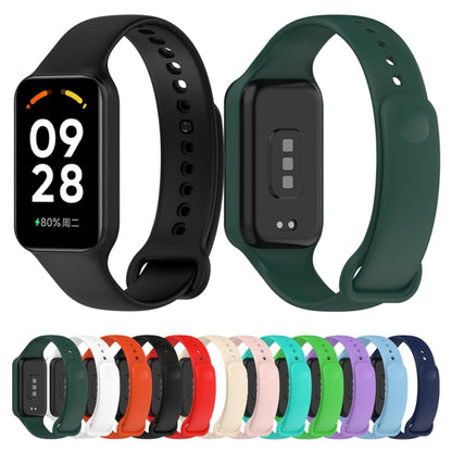 For Redmi Band 2 Solid Color Silicone Integrated Watch Band(Green) - Watch Bands by buy2fix | Online Shopping UK | buy2fix