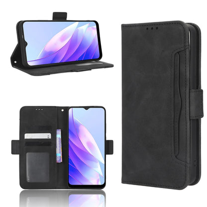 For Blackview A52 Skin Feel Calf Texture Card Slots Leather Phone Case(Black) - More Brand by buy2fix | Online Shopping UK | buy2fix