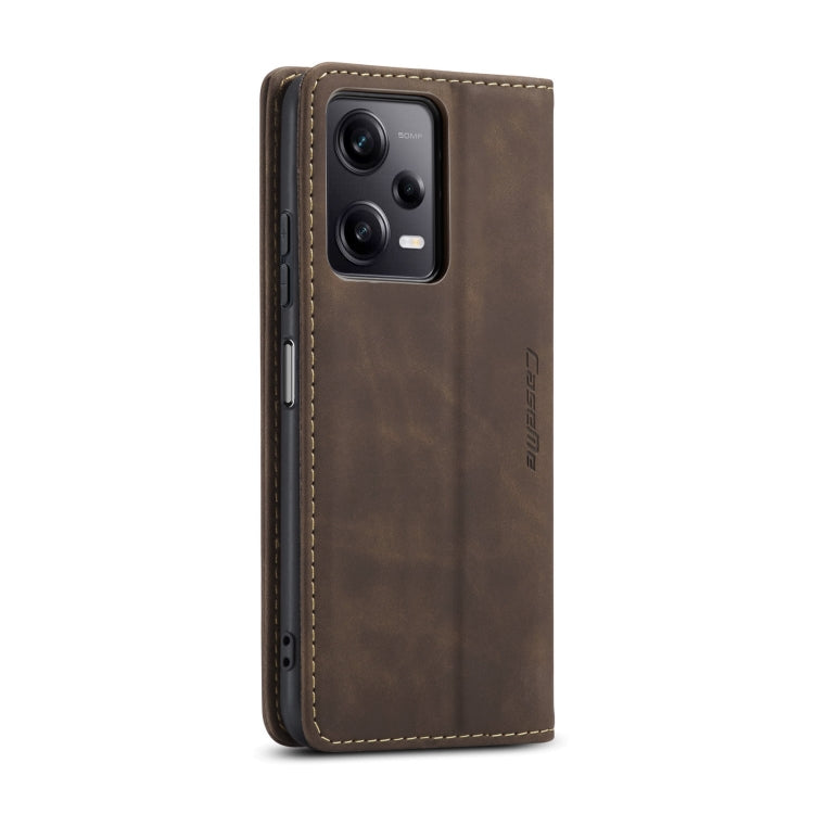 For Xiaomi Redmi Note 12 Pro 5G / Poco X5 Pro CaseMe 013 Multifunctional Horizontal Flip Leather Phone Case(Coffee) - Xiaomi Cases by CaseMe | Online Shopping UK | buy2fix