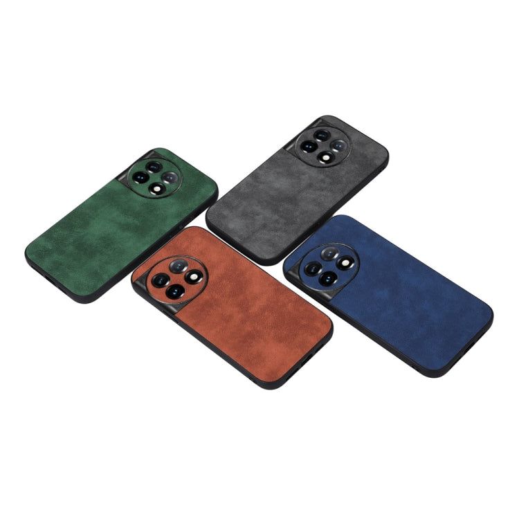 For OnePlus 11 Morocco Texture PU Phone Case(Brown) - OnePlus Cases by buy2fix | Online Shopping UK | buy2fix