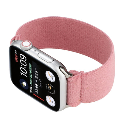 Elastic Nylon Braid Watch Band For Apple Watch Ultra 49mm&Watch Ultra 2 49mm / Series 9&8&7 45mm / SE 3&SE 2&6&SE&5&4 44mm / 3&2&1 42mm(Smoke Pink) - Watch Bands by buy2fix | Online Shopping UK | buy2fix