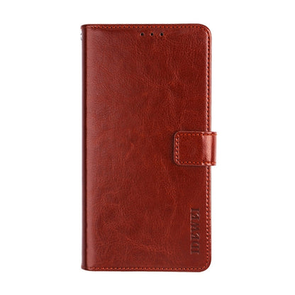 For Ulefone Note 14 idewei Crazy Horse Texture Leather Phone Case with Holder(Brown) - Ulefone Cases by idewei | Online Shopping UK | buy2fix