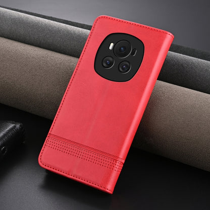 For Honor Magic6 AZNS Magnetic Calf Texture Flip Leather Phone Case(Red) - Honor Cases by AZNS | Online Shopping UK | buy2fix