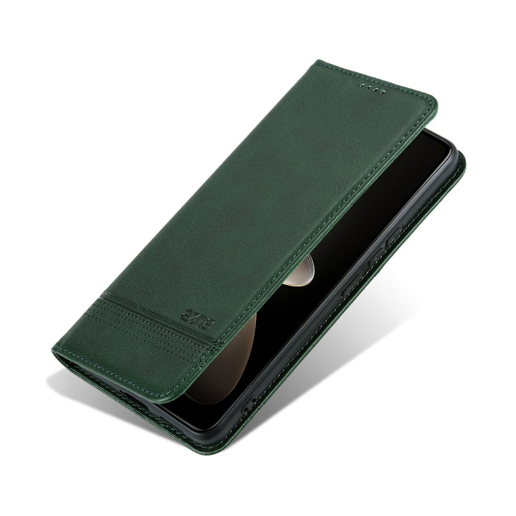 For Honor 200 AZNS Magnetic Calf Texture Flip Leather Phone Case(Dark Green) - Honor Cases by AZNS | Online Shopping UK | buy2fix