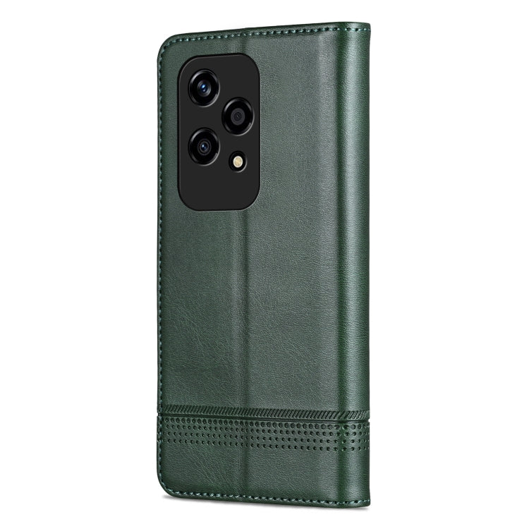 For Honor 200 Lite Global AZNS Magnetic Calf Texture Flip Leather Phone Case(Dark Green) - Honor Cases by AZNS | Online Shopping UK | buy2fix